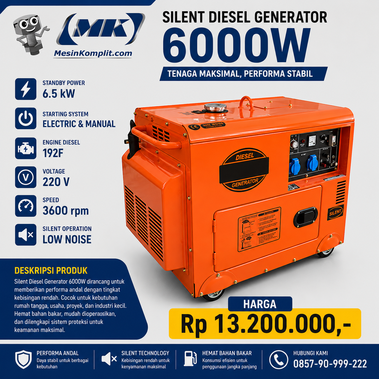 Genset Silent Diesel...